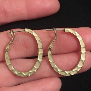 Vintage Gold Tone Hoop Earrings